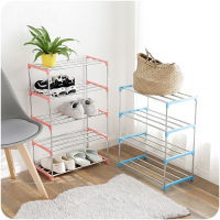 ชั้นวางรองเท้า อเนกประสงค์ สแตนเลส ขอบพลาสติก 3ชั้น/4ชั้น มี3สีให้เลือก Shoe rack