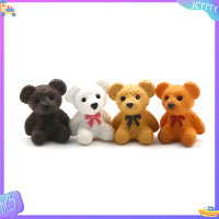 ? JCTTTY ? 4ชิ้น/ล็อต Bear figures MINI Fairy Garden สัตว์รูปปั้น Miniature