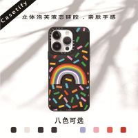 SNJNK MALL เคส ไอโฟน CASETiFY รุ้งหลากสีเหมาะสำหรับ iPhone13/14ProMax เคสโทรศัพท์มือถือแบบพัฟเฉพาะรุ่น Apple 11/12