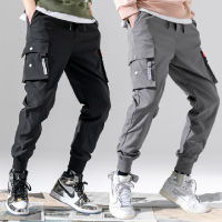 Hot Autumn Men Pants Hip Hop Harem Joggers Pants 2021 New Male Trousers Mens Solid Multi-pocket Cargo Pants Skinny Fit Sweatpant