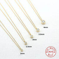 CANNER Minimalist สร้อยคอจี้925เงินคริสตัล Clavicle สร้อยคอผู้หญิงงานแต่งงานของขวัญ Colgante Collier Joyeria