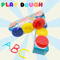 PS169 Play Dough แป้งโดว์ ไม่มีสาร 3 กระปุก พร้อมฝาแม่พิมพ์ ดินปั้น ของเล่นเด็ก สร้างเสริมพัฒนาการ ปั้นง่ายไม่ตืดมือ