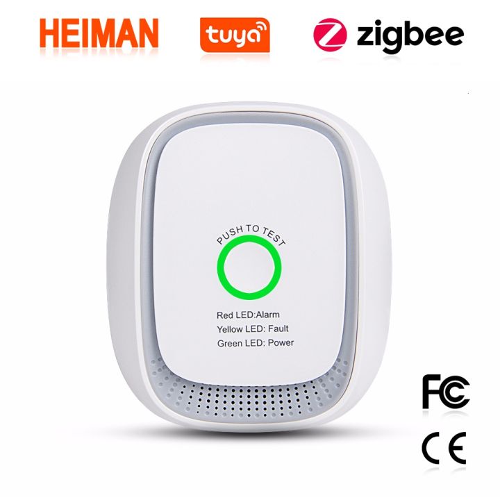 Heiman Zigbee Tuya Combustible Gas Sensor Natural Gas Leakage Lpg Leak  Detector Fire Security Alarm System Safety Smart | Lazada