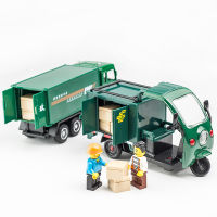 Nicce 1:32 Express Tricycle Diecast โลหะผสมรถรุ่นไปรษณีย์เสียงและแสงเด็กของเล่นรถรุ่นของขวัญเด็ก A378.2023