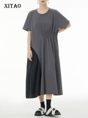 XITAO Dress Casual Loose  Women T-shirt Dress