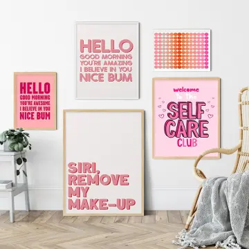 Bedroom Wall Art Funny Text Prints Picture Posters Fun Quotes Home