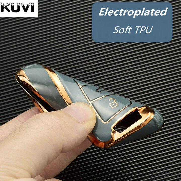 electroplated-ฝาครอบกุญแจรถสำหรับ-vw-โฟล์คสวาเกน-magotan-p-assat-b8-s-koda-สุดยอด-kodiaq-a7สมาร์ทพวงกุญแจระยะไกล-fob-ป้องกันกรณี