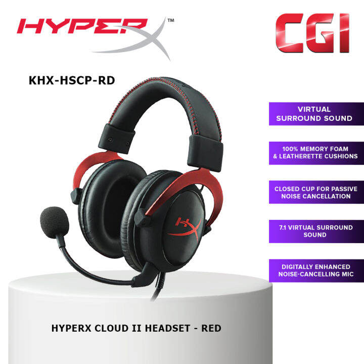 HyperX Cloud II Headset - Red (KHX-HSCP-RD) | Lazada