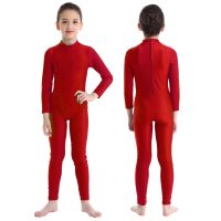 ❡✧♞ Kids Boys Girls Ballet Dance Bodysuit Long Sleeve Gymnastics Jumpsuit Bassic Practice Stage Performance Dancewear