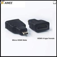 AIMEE ตัวเชื่อมต่อ อะแดปเตอร์ 1080P ชายกับหญิง ตัวแปลง พิมพ์ D เพื่อพิมพ์ A ไมโคร HDMI เป็น HDMI