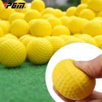 PGM 10Pcs Yellow PU Foam Golf Balls Sponge Elastic Indoor Outdoor Practice Training Q008