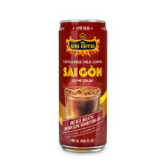 Combo 6 lon Cà Phê Sữa Đá Sài Gòn Uống Liền KING COFFEE - Lốc 6 lon