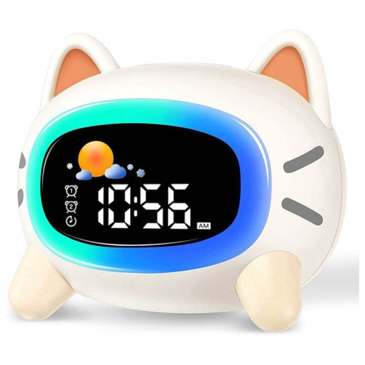 Cute OK to Wake Alarm Clock with Night Light and Sleep Sound Machine