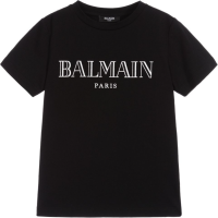 2023ใหม่สามมิติลอย Balmain ตัวอักษรพิมพ์ลายคอกลมผ้าฝ้ายหล่อแขนสั้น