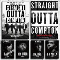 N.W.A ตรง Outta Compton รูปภาพศิลปะตกแต่งบ้านห้องนั่งเล่นตกแต่งผนังคุณภาพผ้าใบจิตรกรรมโปสเตอร์-ฮิปฮอปเพลงแร็พดาว