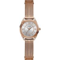 นาฬิกาข้อมือผู้หญิง GUESS Whisper Crystal Silver Dial Rose Gold  Bracelet Ladies Watch W1084L3