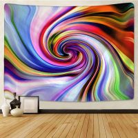 Color Swirl Pattern Printed Tapestry Wall Hanging Nordic Home Fabric Hanging Painting Decorative Blanket Beach Towel Rug