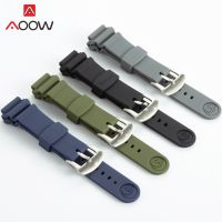 【hot】 20mm Silicone Sport Diving Rubber Watchband Men Band Accessories for