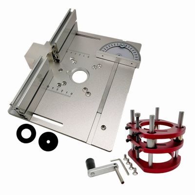 Wood Router Plunge Base Router Lift W/ Aluminum Router Table Insert Plate for 65Mm Diameter Motors Engraving Tool