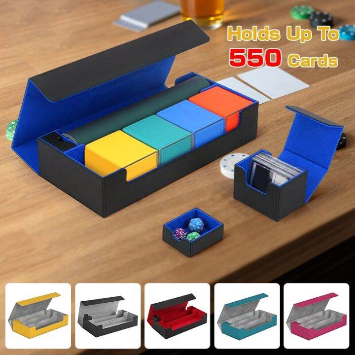 Trading Card Deck Box Holder Large With Dividers Card Deck Case MTG