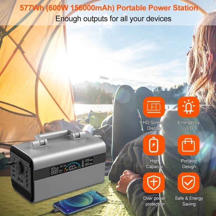 Portable Generator Battery Charger Solar Power Supply Camping Power