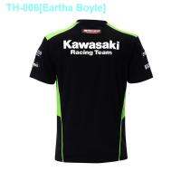 ▦✎❀ Eartha Boyle Japans Kawasaki motorcycle riding a short-sleeved cotton T-shirt Kawasaki car engine ChangFu team casual wear