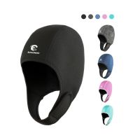 Adults 2mm Neoprene Head Cover Warm Cold-proof Sunscreen Anti Jellyfish Protective Diving Surfing Snorkeling Winter Swimming Cap