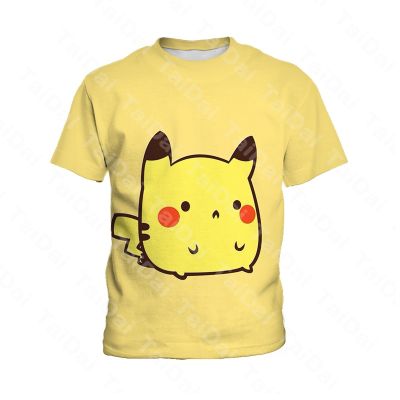 Pokémon Pikachu 3D printing children 3-13 years old childrens short-sleeved T-shirt daily shirt boys fashion T-shirt