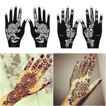 Wholesale Hot Henna Bridal Mehndi Stencils Online Beautiful Flower Pattern  Design For Women Body Hands Mehndi Airbrush Art Painting 20 * 11cm S125  From Heheda2, $12.92 | DHgate.Com