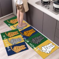 Cute Cartoon Kitchen Floor Mat Home Entrance Doormat Decoration Carpet for Living Room Balcony Bathroom Door Anti-Slip Foot Rug