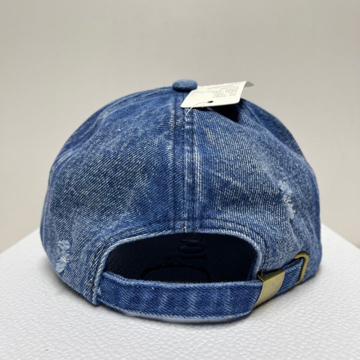 หมวกแซนเพ็นแบคแบบลำลองประดับพลอยเทียมหมวกเบสบอลพร้อมคาวบอยสำหรับชายและหญิงฮิปฮอป-celana-jeans-denim-กีฬากลางแจ้งขายส่ง