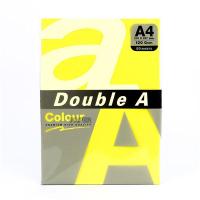 Color Card Paper A4 120gsm. Yellow (50/Pack) Double A.กระดาษการ์ดสี A4 120แกรม สีเหลือง(แพ็ค50แผ่น) Double A