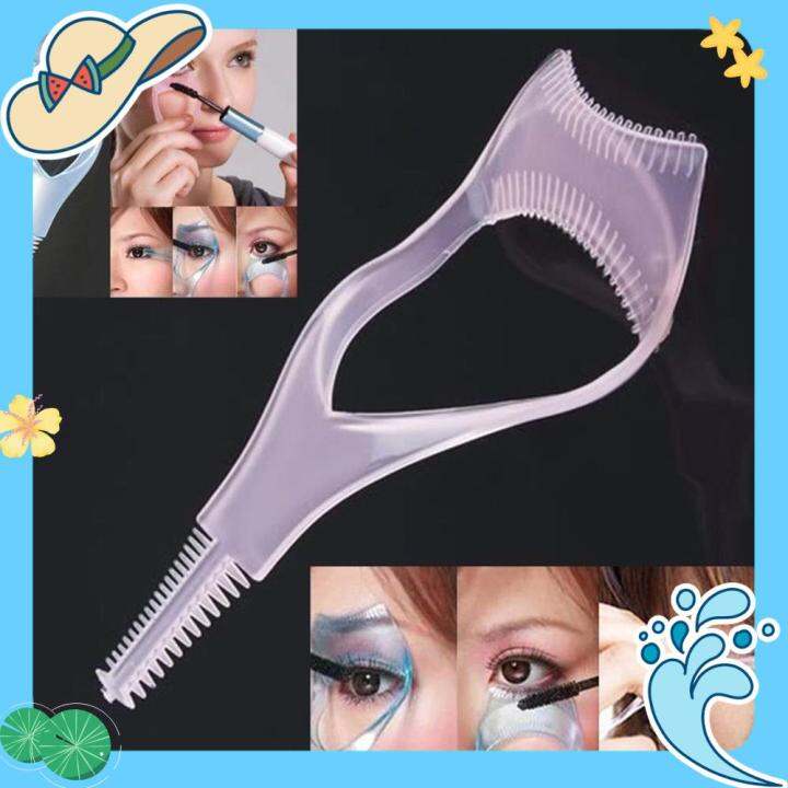 JANNERSATI Eyeliner Assistant 3In1 Eyelash Comb Template Protect Eyes