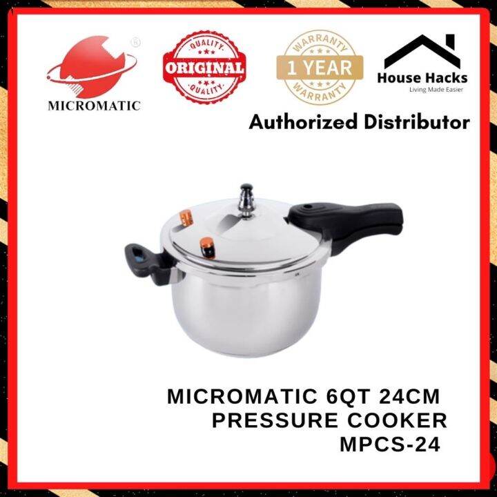MICROMATIC MPCS24 6qt 24cm Pressure Cooker (House Hacks) Lazada PH