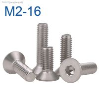 ❂✾▣ 10 pcs/lot Hexagon Hex Socket Countersunk Screw Flat Head Allen Bolts M2 M3 M4 M5 M6 M8 M10 M12 M16 304 Stainless Steel DIN7991