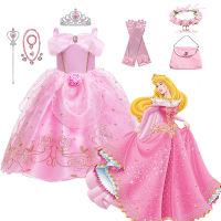 ฮาโลวีน Aurora ชุดเจ้าหญิงสำหรับเด็กผู้หญิง Party Cosplay Party Ball Gown Sleeping Beauty Carnival Party ชุดเด็กวัยหัดเดิน...