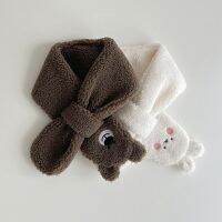 ❍☈✱  2023 New Cartoon Baby Bear Scarf Winter Korean Boy Girl Kids Plush Scarf Comfortable Windproof Warm Children Scarves Accessories