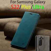 เคส Samsung Galaxy S22แบบอัลตร้าพลัสเคสซิลิโคนแบบฝาพับแม่เหล็กหรูหราฝาปิดหนังมีกระเป๋าเงินนิ่มสำหรับ Samsung S 22 Plus เคสมือถือ