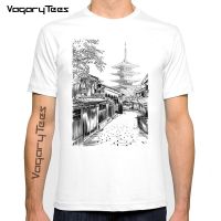 Vagarytees 2022 Summer MenS New Fashion Sketch Japan Street Design Short Sleeve T-Shirt Cool Printed Tops Hipster Tee Shirts