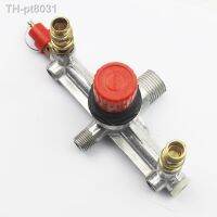 ✾☃❣  2020 New Air Compressor Push Pull Valve Switch Control Manifold Regulator Gauges Aluminum Bracket Red Cap Pressure Relief Valve