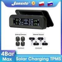 fdjszdfhzfdgdsf Jansite Wireless TPMS Car Tire Pressure Alarm Monitor System Solar Power Charge Tire Gauge Real-time Display Attached to Glass