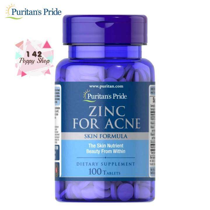 Puritan’s Pride Zinc for Acne 100 Tablets Lazada.co.th