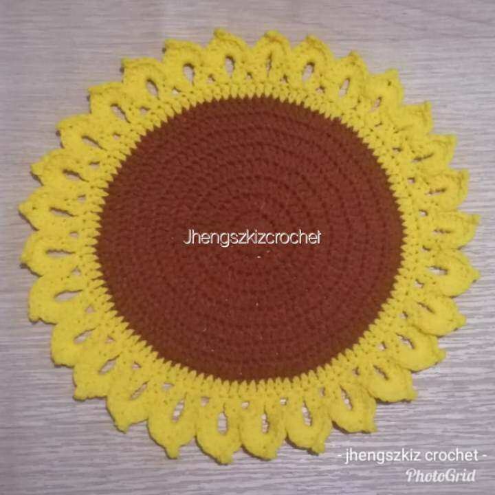 Crochet Sunflower Placemat Lazada PH
