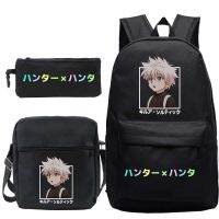 {Match maker}}ใหม่ Killua อะนิเมะกระเป๋าเป้สะพายหลังนักเรียนกระเป๋านักเรียนสำหรับสาววัยรุ่น B Agpacks ถุงแล็ปท็อป Mochilas 3ชิ้น/เซ็ต R Ucksack