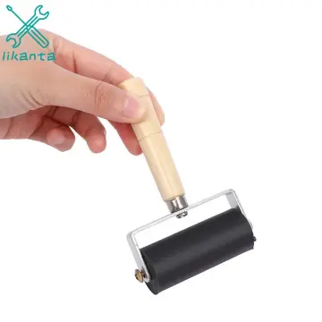 Rubber Roller Printmaking Ink Roller With Wooden Handle Stamping