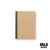 2024 สมุดแพลนเนอร์รายเดือน/สัปดาห์ A6 - MUJI Monthly/Weekly Planner A6 (Beige)