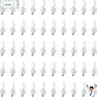 SOOTM 100 Pcs โลหะสำหรับตกแต่ง จี้รูปโน้ตดนตรี สัญลักษณ์เพลง สง่างามเรียบหรู การหา สร้อยคอสำหรับผู้หญิง