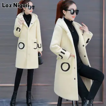 Winter Jacket for Women Long Sleeve Mid-Length Sherpa Jackets