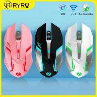 ZZOOI RYRA Wireless Charging Mouse With USB Receiver 4 Keys Silent Gaming Mice 1600DPI 2.4Ghz Rechargeable Macbook Computer Supplies