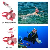 Snorkel Mask Foldable Diving Mask Set with System and Camera Mount, Anti-Fog Professional Snorkeling Gear